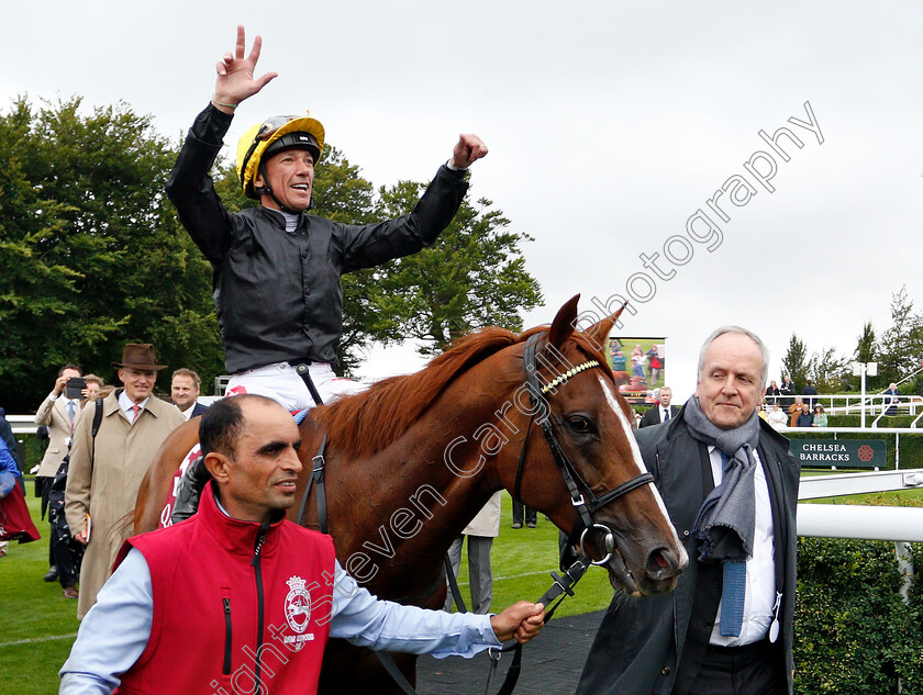 Stradivarius-0014 
 STRADIVARIUS (Frankie Dettori) with Bjorn Nielsen after The Qatar Goodwood Cup
Goodwood 30 Jul 2019 - Pic Steven Cargill / Racingfotos.com