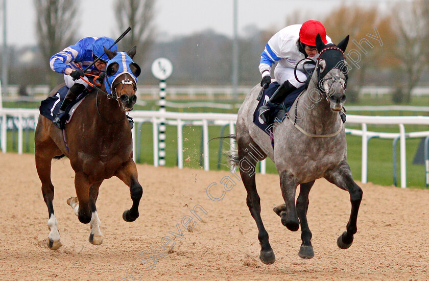 Army-Of-India-0001 
 ARMY OF INDIA (Graham Lee) beats FINE WINE (left) in The Betway Handicap
Southwell 13 Feb 2022 - Pic Steven Cargill / Racingfotos.com