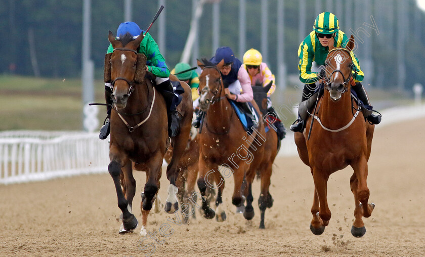 Just-Hiss-0003 
 JUST HISS (Left, Thomas Easterby) beats TERMONATOR (right) in The Sky Sports Racing Sky 415 Amateur Jockeys Handicap
Newcastle 24 Jun 2022 - Pic Steven Cargill / Racingfotos.com