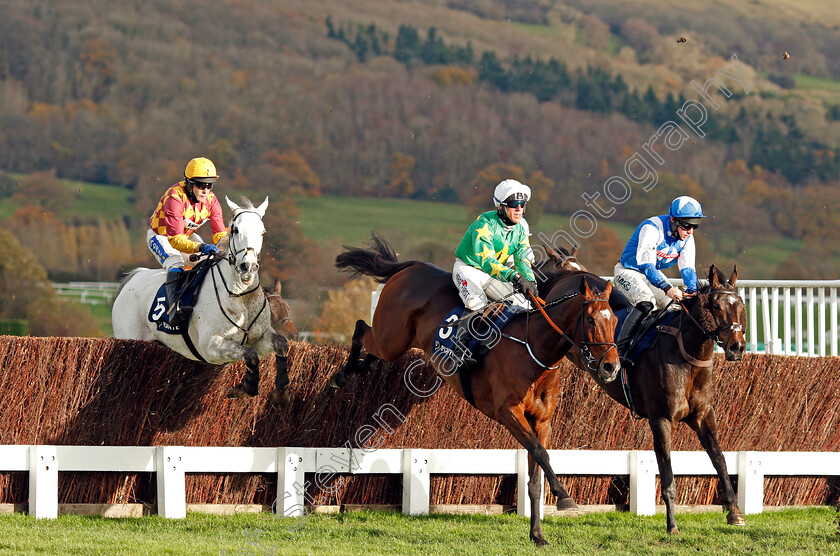 Ramses-De-Teillee-0001 
 RAMSES DE TEILLEE (left, Tom Scudamore) with DISCORAMA (centre) and CAPTAIN DRAKE (right) on his way to winning The Planteur At Chapel Stud Handicap Chase
Cheltenham 15 Nov 2020 - Pic Steven Cargill / Racingfotos.com