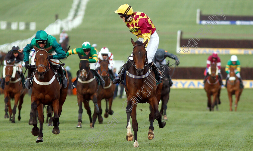 Siruh-Du-Lac-0005 
 SIRUH DU LAC (Lizzie Kelly) beats JANIKA (left) in The Brown Advisory & Merriebelle Stable Plate
Cheltenham 14 Mar 2019 - Pic Steven Cargill / Racingfotos.com