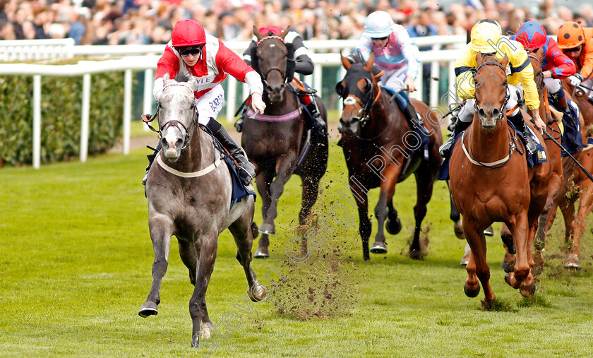 Spring-Loaded-0003 
 SPRING LOADED (Joey Haynes) beats JUSTANOTHERBOTTLE (right) in The William Hill Portland Handicap Doncaster 16 Sep 2017 - Pic Steven Cargill / Racingfotos.com