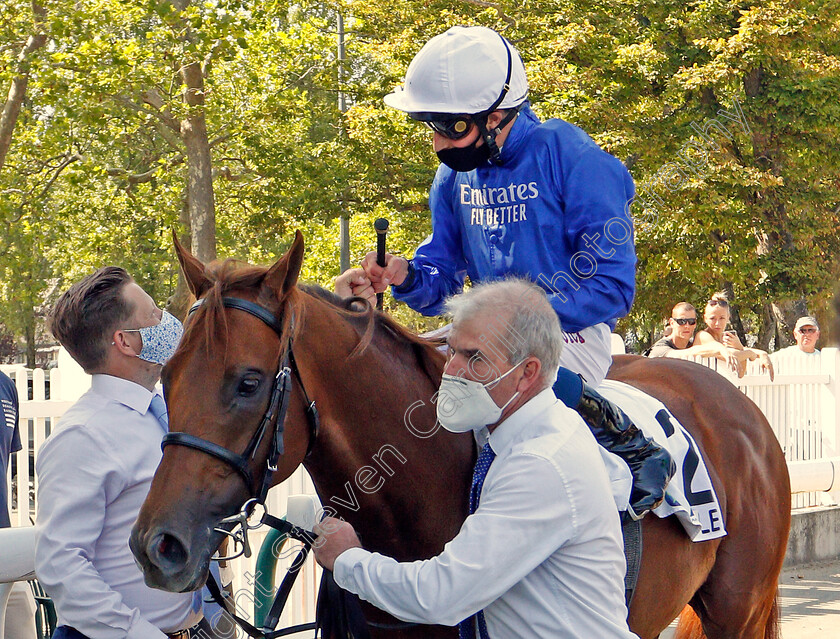 Space-Blues-0016 
 SPACE BLUES (William Buick) after The Prix Maurice De Gheest
Deauville 9 Aug 2020 - Pic Steven Cargill / Racingfotos.com