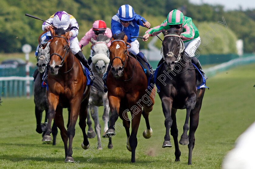 Pogo-0006 
 POGO (right, Kieran Shoemark) beats LANEQASH (centre) and KINROSS (left) in The Betfred John Of Gaunt Stakes
Haydock 28 May 2022 - Pic Steven Cargill / Racingfotos.com