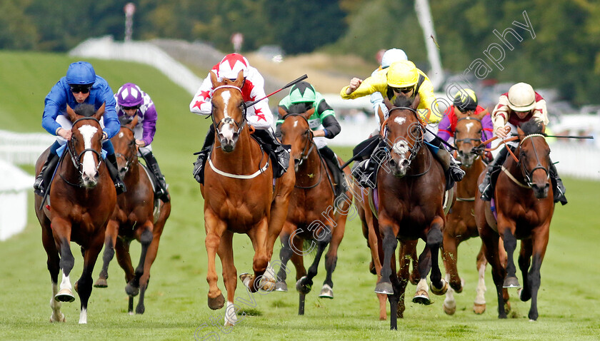 Marbaan-0002 
 MARBAAN (right, Jamie Spencer) beats HOLLOWAY BOY (2nd left) and MYSTERIOUS NIGHT (left) in The Japan Racing Association Vintage Stakes
Goodwood 26 Jul 2022 - Pic Steven Cargill / Racingfotos.com