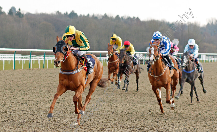 Rock-On-Baileys-0003 
 ROCK ON BAILEYS (Lewis Edmunds) wins The 32Red Casino Handicap Lingfield 23 Feb 2018 - Pic Steven Cargill / Racingfotos.com