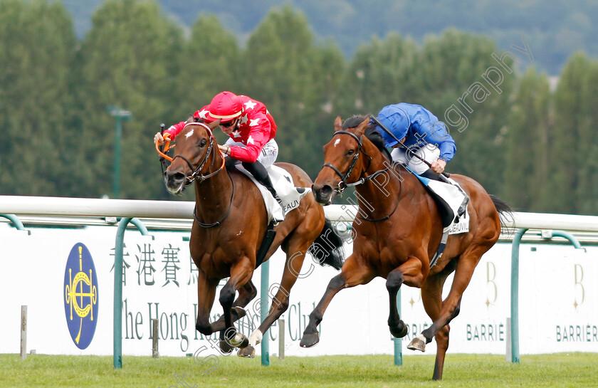 Bold-Act-0005 
 BOLD ACT (right, William Buick) beats WOODCHUCK (left) in The Prix Nureyev
Deauville 13 Aug 2023 - Pic Steven Cargill / Racingfotos.com