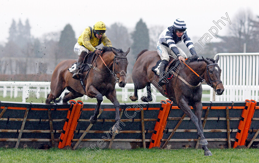 Skytastic-0003 
 SKYTASTIC (right, Charlie Deutsch) beats SCARFACE (left) in The Join Kim Bailey Racing Novices Hurdle
Ascot 19 Feb 2022 - Pic Steven Cargill / Racingfotos.com