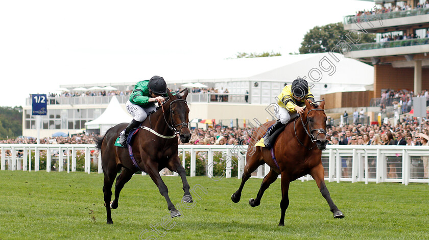 Berkshire-Blue-0001 
 BERKSHIRE BLUE (right, Joao Moreira) beats BLUE LAUREATE (left) in The Dubai Duty Free Shergar Cup Classic 
Ascot 11 Aug 2018 - Pic Steven Cargill / Racingfotos.com