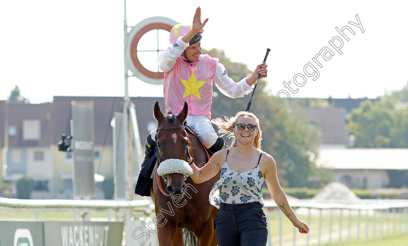 Topanga-0012 
 TOPANGA (Adrie de Vries) winner of The Wackenhut Fillies Cup (Listed Race)
Baden-Baden 31 Aug 2024 - Pic Steven Cargill / Racingfotos.com