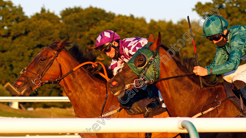 Seaforth-0006 
 SEAFORTH (Finley Marsh) beats GOOD LUCK CHARM (right) in The Betway Apprentice Handicap
Lingfield 4 Aug 2020 - Pic Steven Cargill / Racingfotos.com