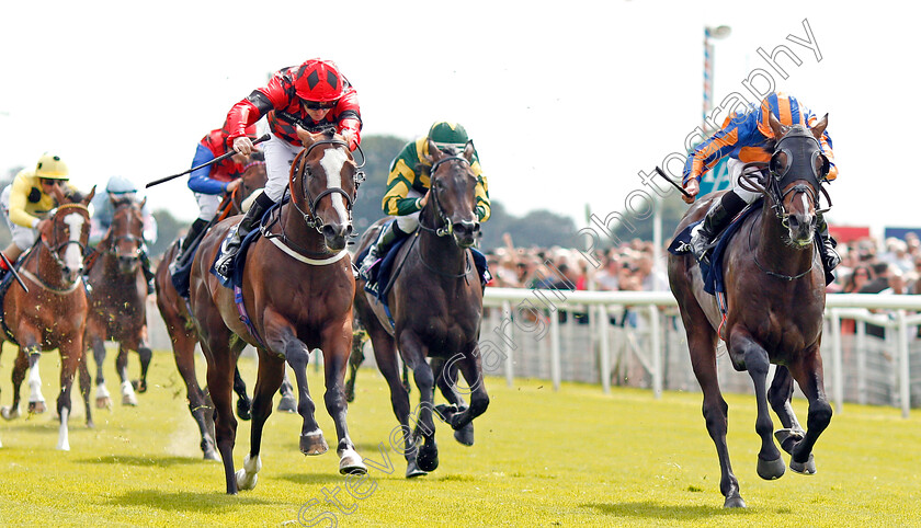 Valdermoro-0002 
 VALDERMORO (left, Tony Hamilton) beats HARPOCRATES (right) in The Tattersalls Acomb Stakes
York 21 Aug 2019 - Pic Steven Cargill / Racingfotos.com