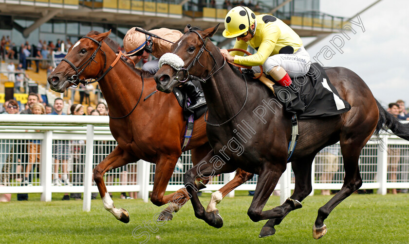 Dubai-Jewel-0004 
 DUBAI JEWEL (right, Andrea Atzeni) beats CLITHEROE (left) in The BetVictor Proud Sponsors Of Newbury EBF Fillies Novice Stakes
Newbury 13 Aug 2021 - Pic Steven Cargill / Racingfotos.com