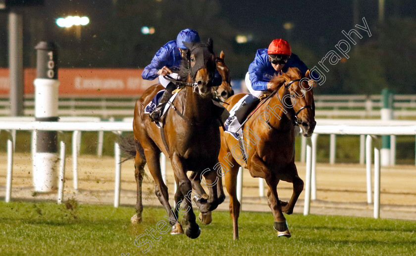 Naval-Power-0005 
 NAVAL POWER (left, William Buick) beats ONE NATION (right) in The Jumeirah Classic
Meydan 27 Jan 2023 - Pic Steven Cargill / Racingfotos.com