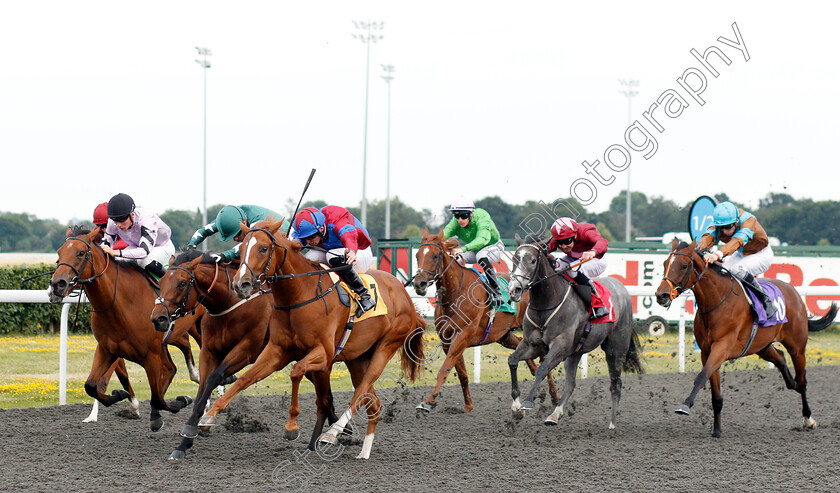 Hot-Touch-0002 
 HOT TOUCH (centre, Jack Mitchell) wins The 32Red British Stallion Studs EBF Fillies Novice Stakes
Kempton 10 Jul 2019 - Pic Steven Cargill / Racingfotos.com