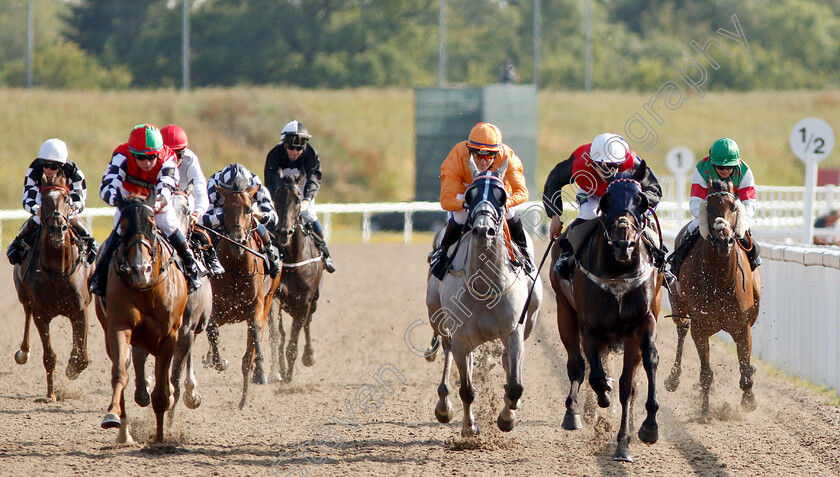 Tarseekh-0002 
 TARSEEKH (right, William Carver) beats PRINCE ROCK (left) in The Hills Prospect Simply The Best Apprentice Handicap
Chelmsford 23 Jul 2019 - Pic Steven Cargill / Racingfotos.com