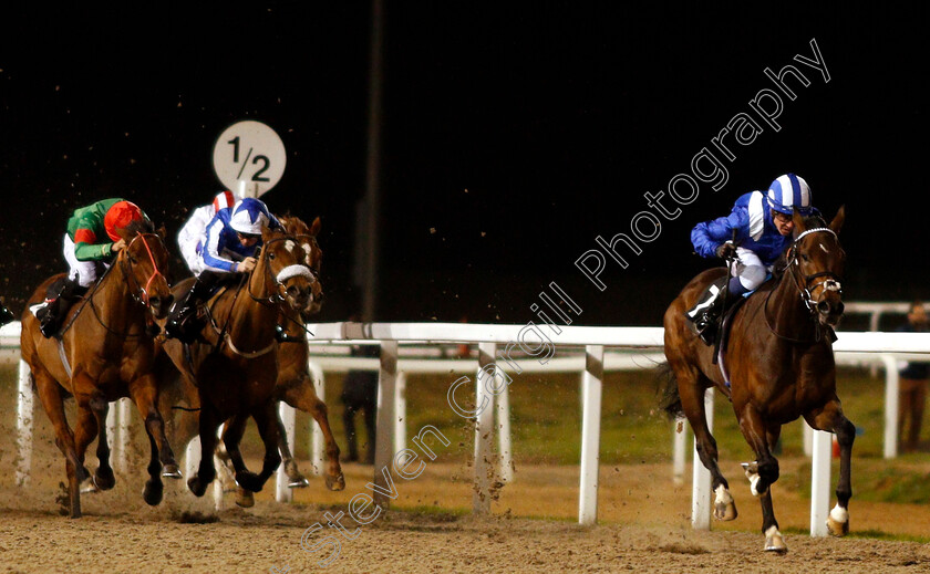 Raheeb-0003 
 RAHEEB (Jim Crowley) wins The totepool Cashback Club At totesport.com Fillies Novice Stakes
Chelmsford 29 Nov 2018 - Pic Steven Cargill / Racingfotos.com