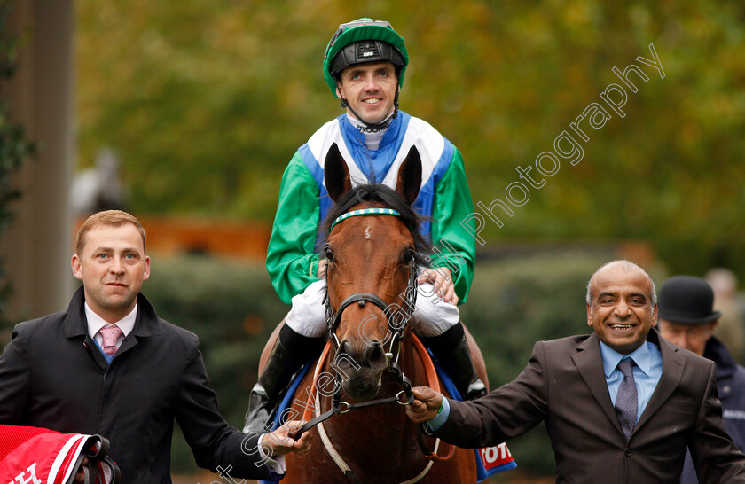 One-Master-0009 
 ONE MASTER (Martin Harley) after The Totepool British EBF October Stakes Ascot 7 Oct 2017 - Pic Steven Cargill / Racingfotos.com