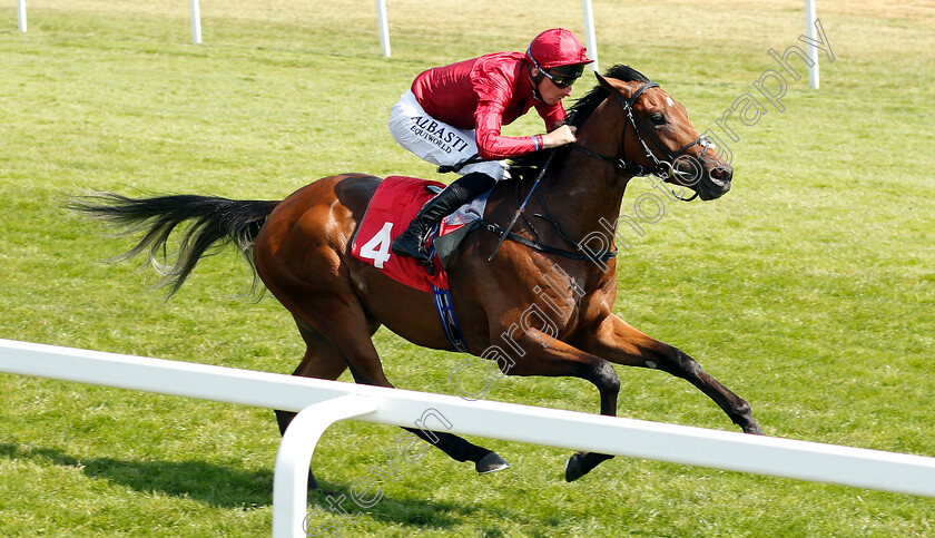 King-Of-Comedy-0004 
 KING OF COMEDY (Adam Kirby) wins The Good Care Group British EBF Novice Stakes Div2
Sandown 6 Jul 2018 - Pic Steven Cargill / Racingfotos.com