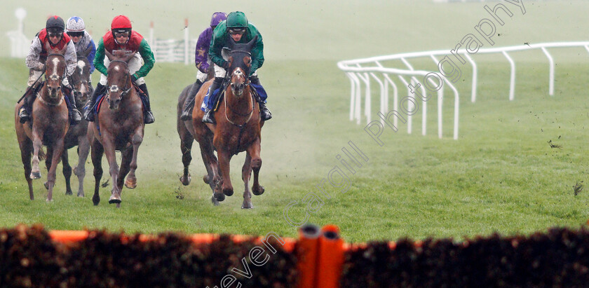 Quel-Destin-0001 
 QUESL DESTIN (2nd left, Harry Cobden) tracks TORPILLO (right) on his way to winning The Masterson Holdings Hurdle
Cheltenham 26 Oct 2019 - Pic Steven Cargill / Racingfotos.com