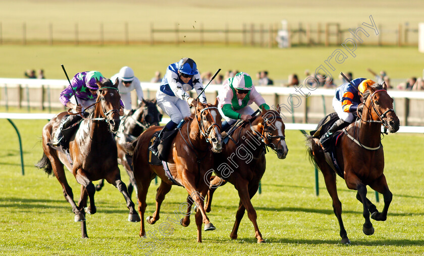 Turntable-0004 
 TURNTABLE (right, Callum Shepherd) beats FIREWORKS (left) ANANYA (2nd left) and CELTIC ART (2nd right) in The Unibet Handicap
Newmarket 24 Sep 2021 - Pic Steven Cargill / Racingfotos.com