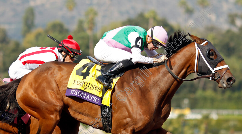 Idiomatic-0001 
 IDIOMATIC (Florent Geroux) wins The Breeders' Cup Distaff
Santa Anita 4 Nov 2023 - Pic Steven Cargill / Racingfotos.com