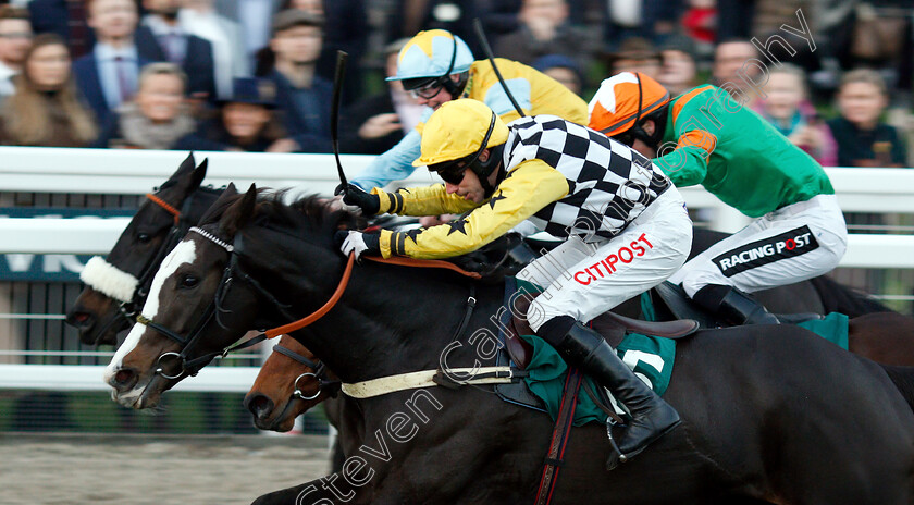 The-Glancing-Queen-0005 
 THE GLANCING QUEEN (Wayne Hutchinson) wins The Karndean Mares Standard Open National Hunt Flat Race
Cheltenham 17 Nov 2018 - Pic Steven Cargill / Racingfotos.com