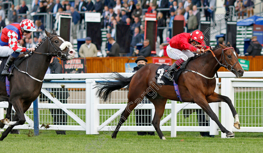 Bickerstaffe-0002 
 BICKERSTAFFE (right, Cieren Fallon) beats STRIKE RED (left) in The Design Work Studios Handicap
Ascot 1 Oct 2021 - Pic Steven Cargill / Racingfotos.com