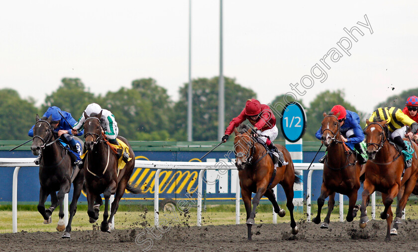 Sunstrike-0002 
 SUNSTRIKE (centre, Oisin Murphy) beats BLAAST (2nd left) and BEFORE DAWN (left) in The Wise Betting At racingtv.com Maiden Fillies Stakes
Kempton 2 Jun 2021 - Pic Steven Cargill / Racingfotos.com