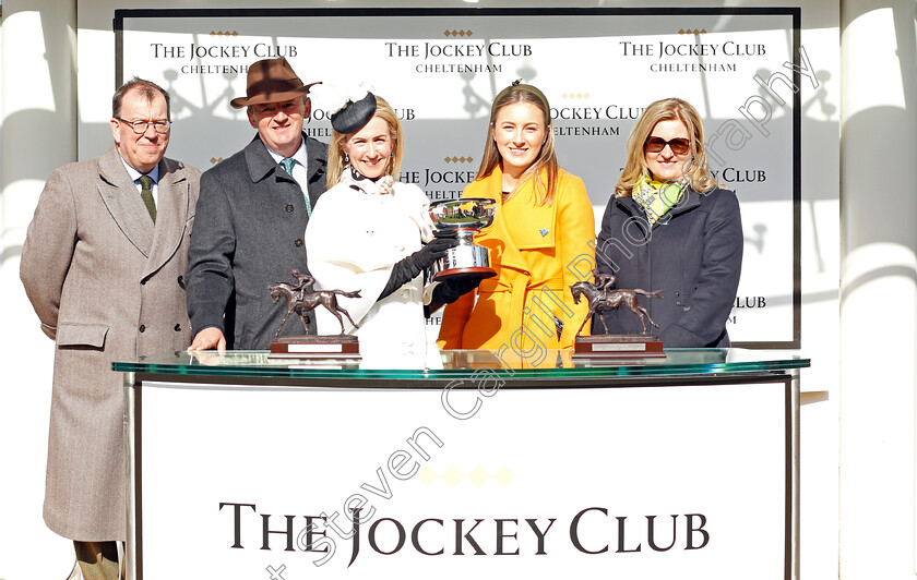 Samcro-0009 
 Presentation to Mrs O'Leary for The Marsh Novices Chase won by SAMCRO
Cheltenham 12 Mar 2020 - Pic Steven Cargill / Racingfotos.com