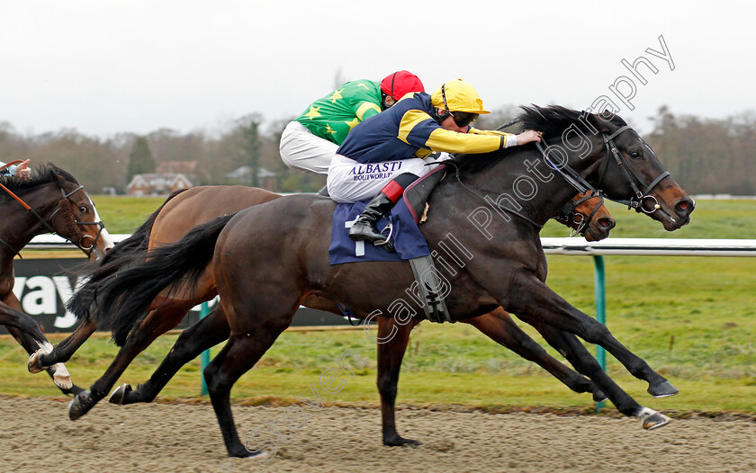 Dutiful-Son-0003 
 DUTIFUL SON (Adam Kirby) wins The Play Jackpot Games At sunbets.co.uk/vegas Selling Stakes Lingfield 13 Dec 2017 - Pic Steven Cargill / Racingfotos.com