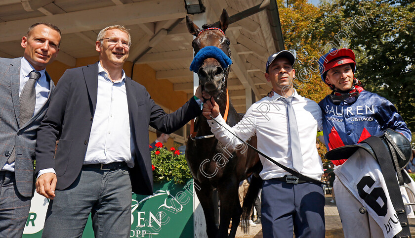 Penalty-0014 
 PENALTY (Thore Hammer-Hansen) with Eckhard Sauren after The 91. Brunner-Oettingen Rennen
Baden Baden 1 Sep 2024 - Pic Steven Cargill / Racingfotos.com