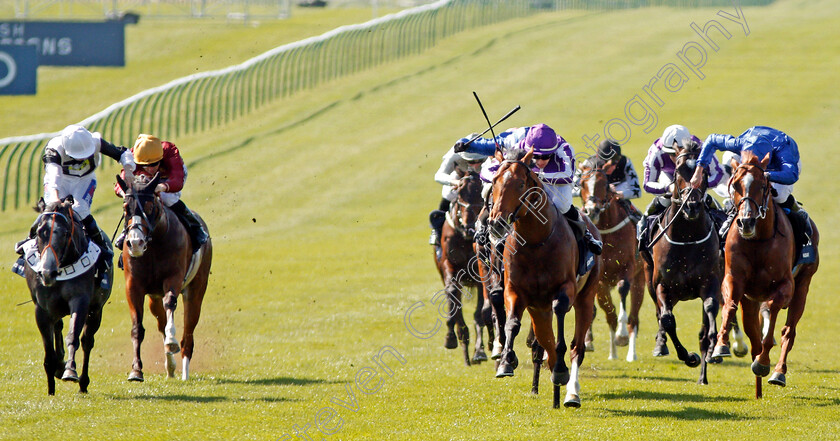 Saxon-Warrior-0008 
 SAXON WARRIOR (centre, Donnacha O'Brien) beats TIP TWO WIN (left) and MASAR (2nd right) in The Qipco 2000 Guineas Newmarket 5 May 2018 - Pic Steven Cargill / Racingfotos.com