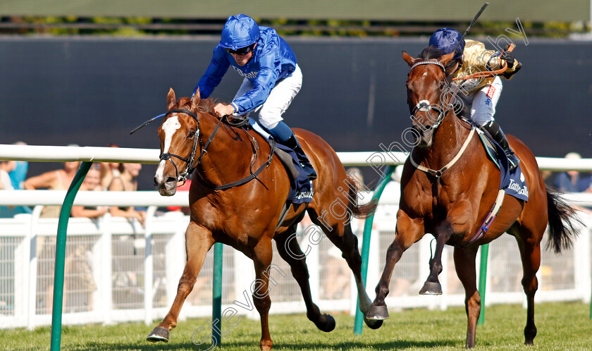 Tempus-0007 
 TEMPUS (right, Hollie Doyle) beats MODERN NEWS (left) in The Tattersalls Sovereign Stakes
Salisbury 11 Aug 2022 - Pic Steven Cargill / Racingfotos.com