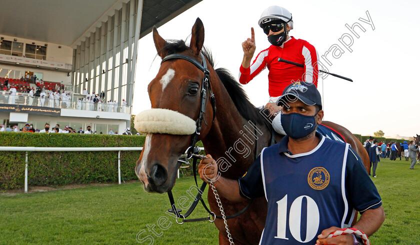 Simsir-0012 
 SIMSIR (Lee Newman) after winning The Bahrain International Trophy
Rashid Equestrian & Horseracing Club, Bahrain, 20 Nov 2020 - Pic Steven Cargill / Racingfotos.com