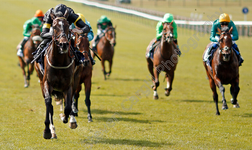 Guns-Of-Leros-0003 
 GUNS OF LEROS (Hector Crouch) wins The MOyes Investments Handicap Newmarket 18 May 2018 - Pic Steven Cargill / Racingfotos.com