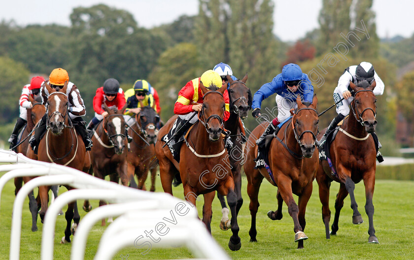 Data-Protection-0001 
 DATA PROTECTION (centre, Nicola Currie) beats HIGH END (2nd right) in The Betway Handicap
Sandown 23 Aug 2020 - Pic Steven Cargill / Racingfotos.com