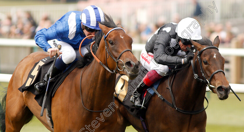 Maqsad-0007 
 MAQSAD (left, Jim Crowley) beats TWIST 'N' SHAKE (right) in The bet365 EBF Fillies Maiden Stakes Div1
Newmarket 16 Apr 2019 - Pic Steven Cargill / Racingfotos.com