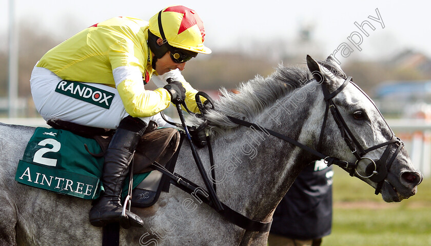 Aux-Ptits-Soins-0005 
 AUX PTITS SOINS (Harry Skelton) wins The Gaskells Handicap Hurdle
Aintree 6 Apr 2019 - Pic Steven Cargill / Racingfotos.com