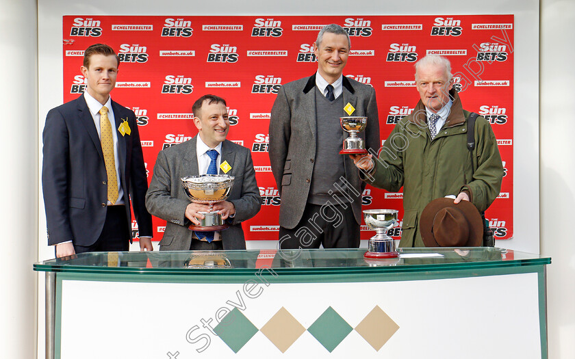 Penhill-0013 
 Presentation to Tony Bloom and Willie Mullins for The Sun Bets Stayers Hurdle won by PENHILL Cheltenham 15 Mar 2018 - Pic Steven Cargill / Racingfotos.com