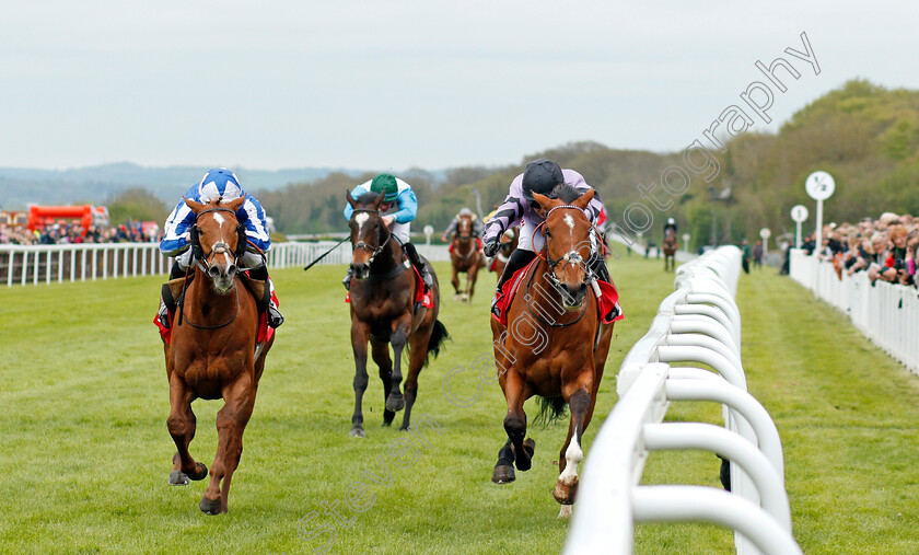 Moabit-0002 
 MOABIT (right, Megan Nicholls) beats CLEONTE (left) in The Betfred City Bowl Handicap Salisbury 29 Apr 2018 - Pic Steven Cargill / Racingfotos.com