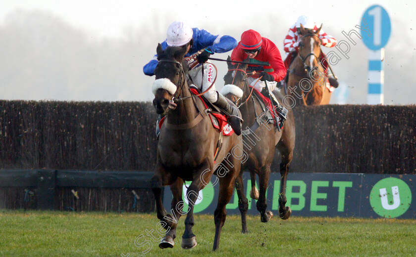 Adrien-Du-Pont-0003 
 ADRIEN DU PONT (Harry Cobden) wins The 32Red.com Handicap Chase
Kempton 27 Dec 2018 - Pic Steven Cargill / Racingfotos.com