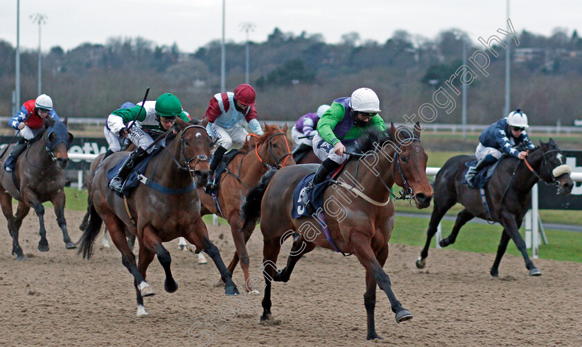 Jeans-Maite-0002 
 JEANS MAITE (Lewis Edmunds) beats NELLIE FRENCH (left) in The Betway Classified Stakes Div1
Wolverhampton 4 Jan 2021 - Pic Steven Cargill / Racingfotos.com