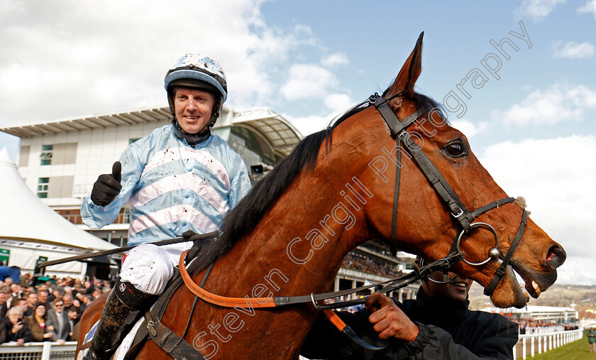 Summerville-Boy-0006 
 SUMMERVILLE BOY (Noel Fehily) after The Sky Bet Supreme Novices Hurdle Cheltenham 13 Mar 2018 - Pic Steven Carrgill / Racingfotos.com