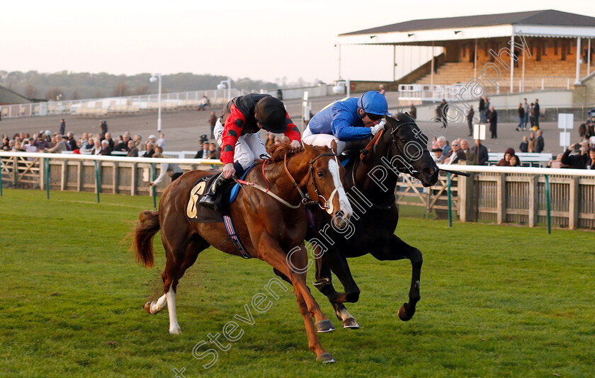 Al-Fajir-Mukbile-0002 
 AL FAJIR MUKBILE (right, Gerald Mosse) beats STEEVE (left) in The Newmarket Equine Security Nursery
Newmarket 24 Oct 2018 - Pic Steven Cargill / Racingfotos.com