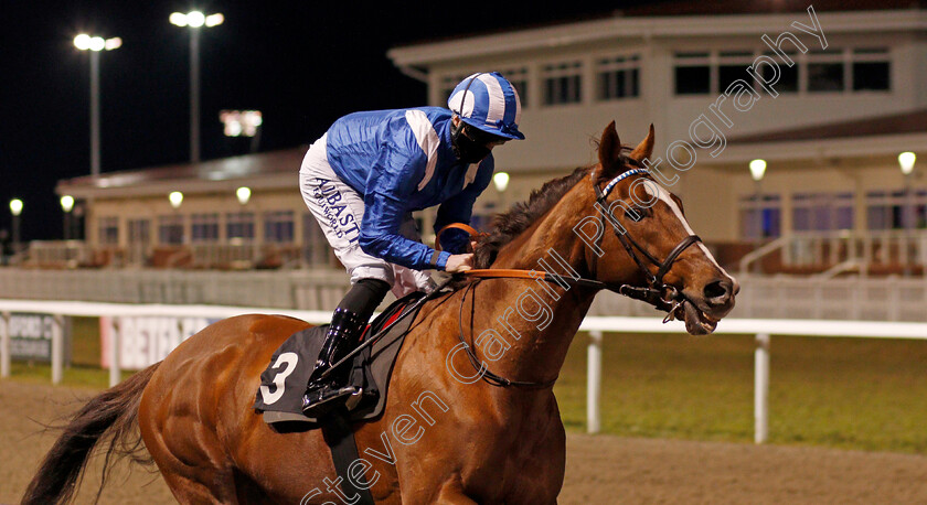 Khuzaam-0001 
 KHUZAAM (Jack Mitchell) winner of The chelmsfordcityracecourse.com Conditions Stakes
Chelmsford 4 Mar 2021 - Pic Steven Cargill / Racingfotos.com