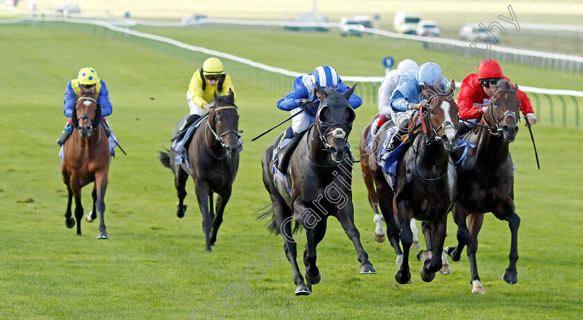 Mutasaabeq-0004 
 MUTASAABEQ (left, Jim Crowley) beats REGAL REALITY (centre) and CHINDIT (right) in The Al Basti Equiworld Dubai Joel Stakes
Newmarket 29 Sep 2023 - Pic Steven Cargill / Racingfotos.com