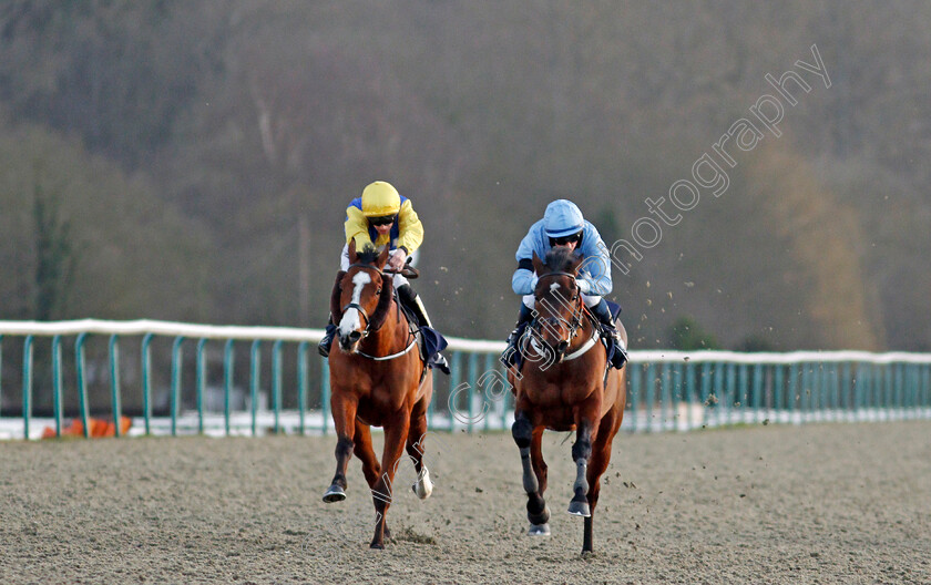 Battle-Of-Marathon-0001 
 BATTLE OF MARATHON (right, Darragh Keenan) beats RENARDEAU (left) in The Betway Apprentice Handicap
Lingfield 8 Feb 2020 - Pic Steven Cargill / Racingfotos.com