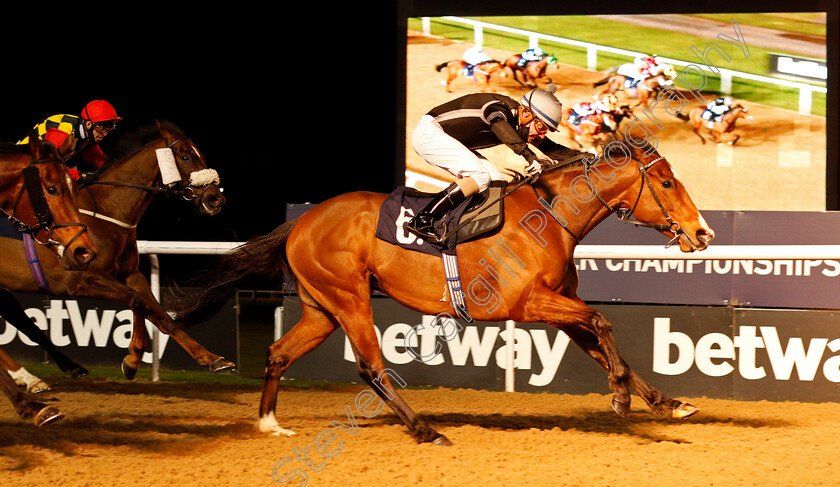 Act-Of-Magic-0004 
 ACT OF MAGIC (Kieran O'Neill) wins The Play 4 To Score At Betway Handicap Div2
Wolverhampton 12 Mar 2021 - Pic Steven Cargill / Racingfotos.com