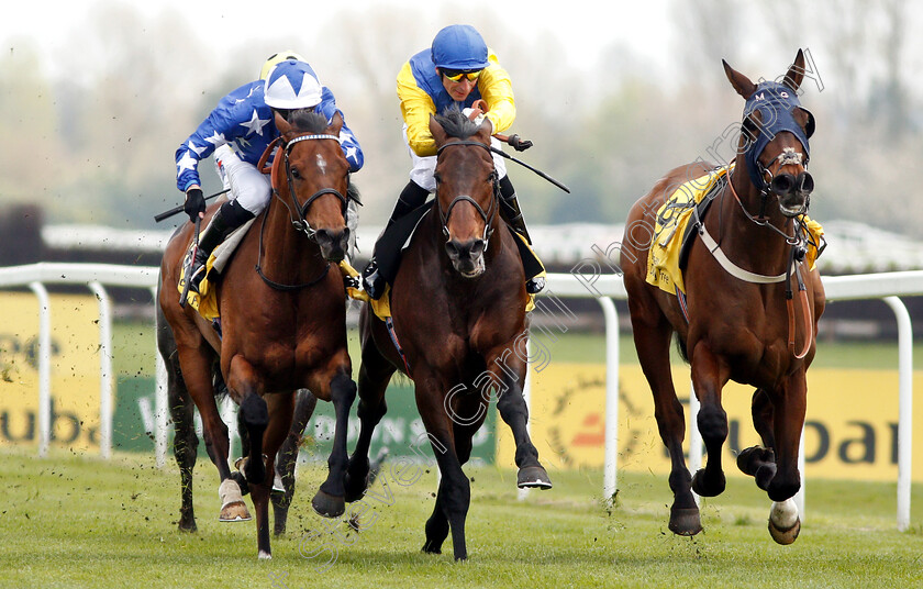 Marmelo-0005 
 MARMELO (centre, Gerald Mosse) beats ASPETAR (left) in The Dubai Duty Free John Porter Stakes
Newbury 13 Apr 2019 - Pic Steven Cargill / Racingfotos.com